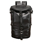 Mochila de Hombre de Cuero Negro