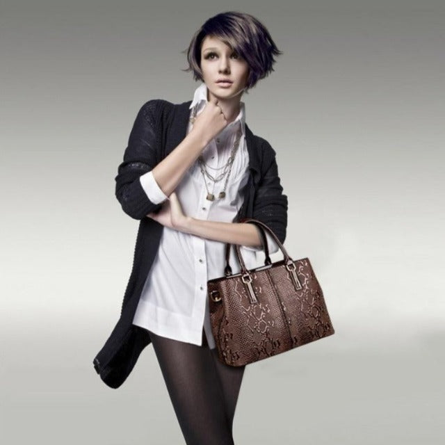 Bolso Tote de Cuero Marrón