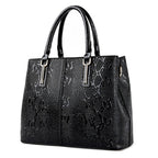 Bolso Tote de Cuero Negro