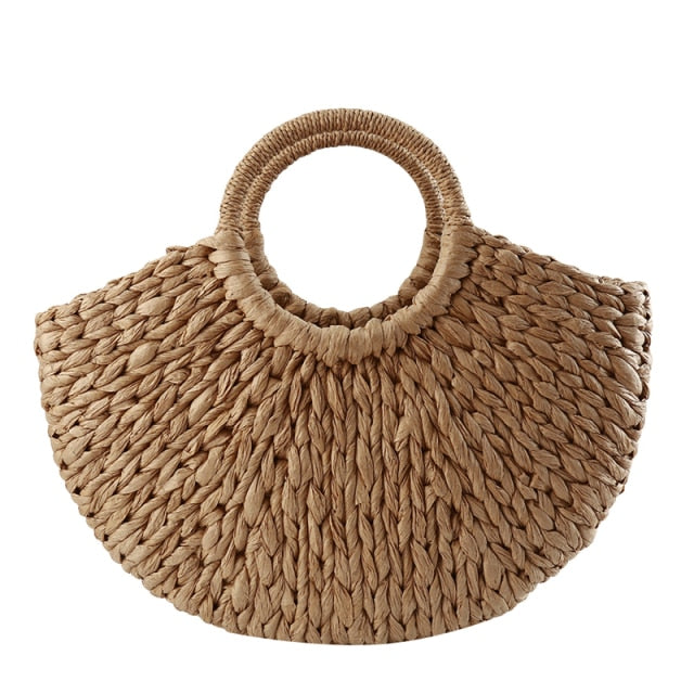 Bolso tote de ratán
