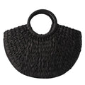 Bolso Tote de Ratán Negro