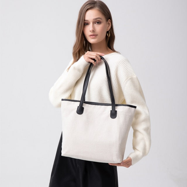 Bolso de lona blanco