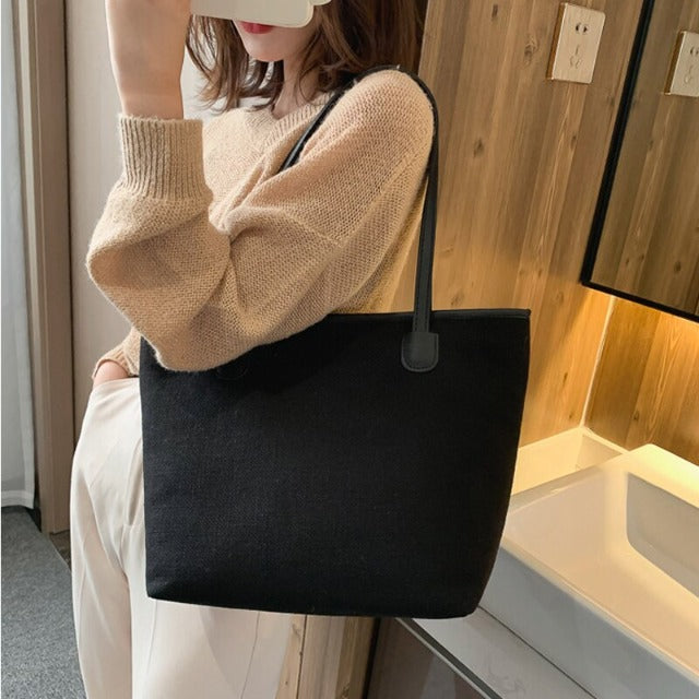 Bolsa de lona negra