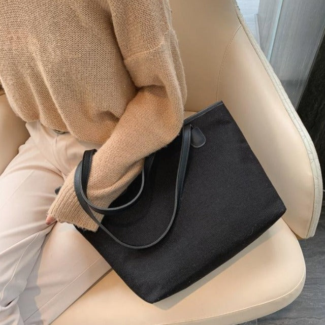 Bolsa de lona negra
