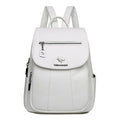 Bolso tipo maletín de cuero para mujer blanco