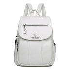 Bolso tipo maletín de cuero para mujer blanco