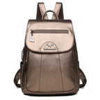 Bolso tipo maletín de cuero para mujer en color cobre