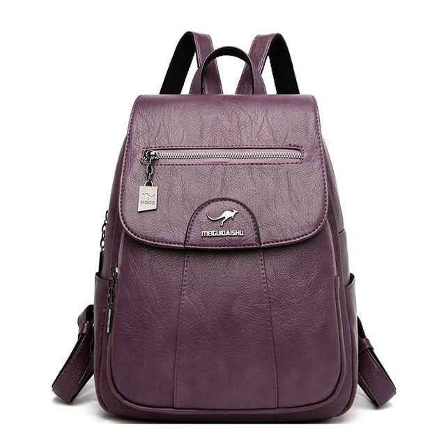 Bolso Cartera de Cuero para Mujer Violeta