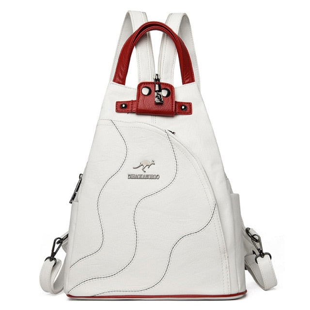 Bolso Bandolera de Cuero para Mujer Blanco