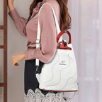 Bolso Bandolera de Cuero para Mujer Blanco
