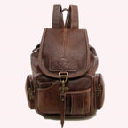 Mochila Vintage de Cuero Marrón