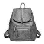 Bolso de bolsillo de cuero para mujer gris