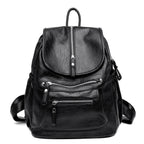 Bolso de cuero para mujer negro