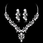 Juego de Collar y Aretes de Boda con Perlas Parure