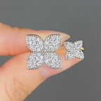 Set de 2 Anillos Flor con Circonita en Plata