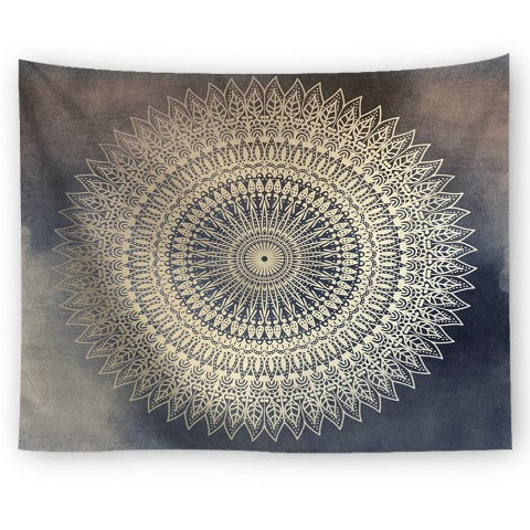 Tapiz Mandala Negro y Blanco
