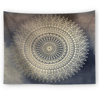 Tapiz Mandala Negro y Blanco